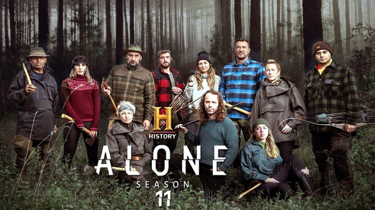 Alone season 11 contestants pictured in a forest 