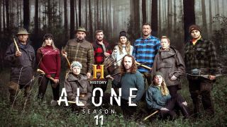 Alone season 11 contestants pictured in a forest 