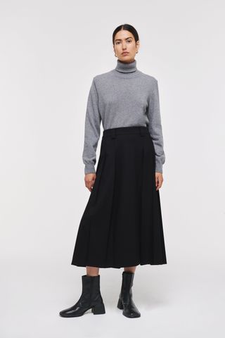 Mary Long Pleated Skirt