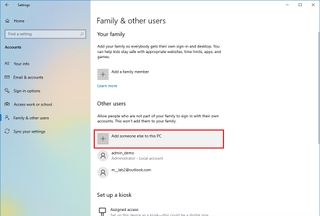 Windows 10 create local account