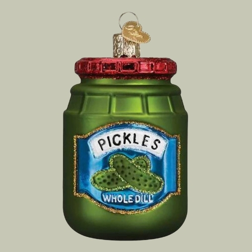 Old World Christmas, Jar of Pickles Ornament