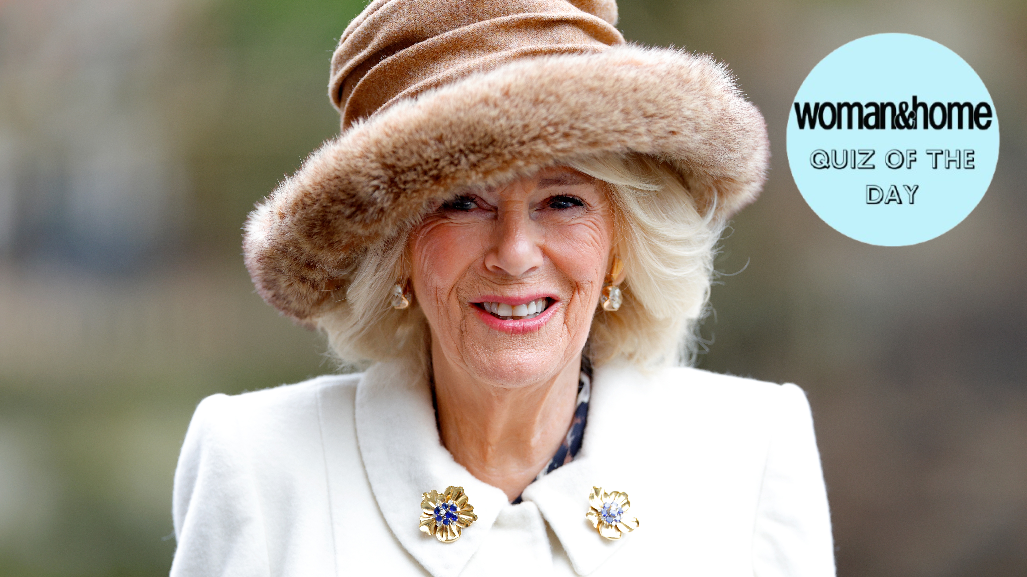Queen Camilla (wearing the late Queen Elizabeth II's gold, diamond and sapphire flower brooches) attends the Royal Maundy Service at Worcester Cathedral on March 28, 2024 in Worcester, England. Maundy Thursday is the Christian holy day falling on the Thursday before Easter commemorating the Washing of the Feet and the Last Supper of Jesus Christ with the Apostles. During the service The Queen presented, on behalf of King Charles III, 75 men and 75 women (signifying the age of the Monarch) with two purses: one red and one white, containing Maundy Money. (Photo by Max Mumby/Indigo/Getty Images)