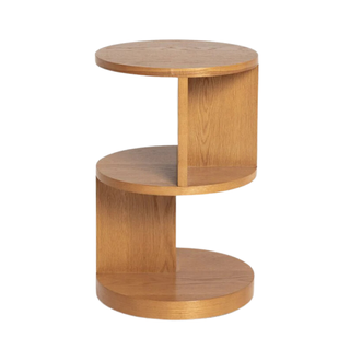 cylindrical side table with cut out