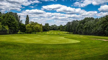 A scenic view of a London golf course