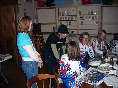 Sue Haywood was hanging out with the Victory chicks