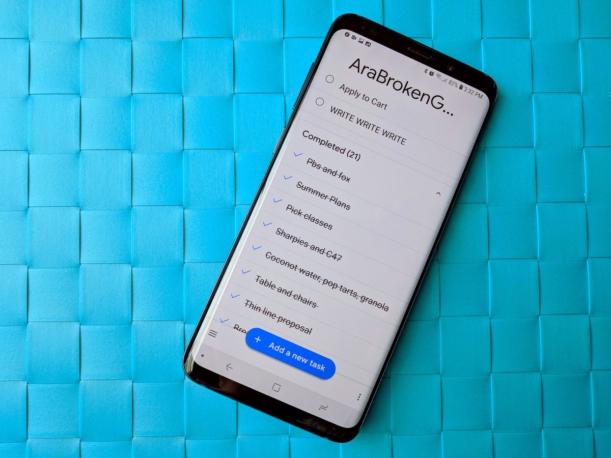 Google Tasks on S9 Plus