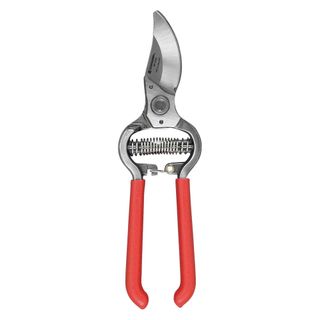 Corona red-handled pruners on white background