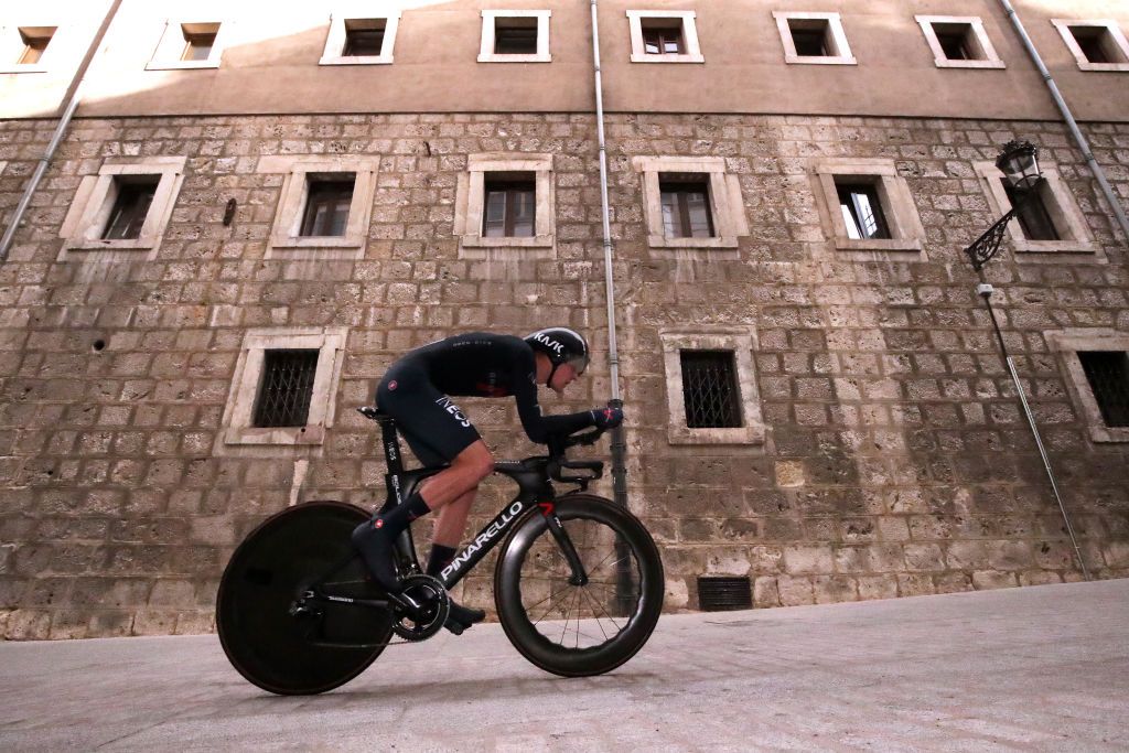 BURGOS SPAIN AUGUST 14 Pavel Sivakov of Russia and Team INEOS Grenadiers competes during the 76th Tour of Spain 2021 Stage 1 a 71km individual time trial from Burgos Catedral de Santa Mara to Burgos lavuelta LaVuelta21 CapitalMundialdelCiclismo catedral2021 on August 14 2021 in Burgos Spain Photo by Gonzalo Arroyo MorenoGetty Images