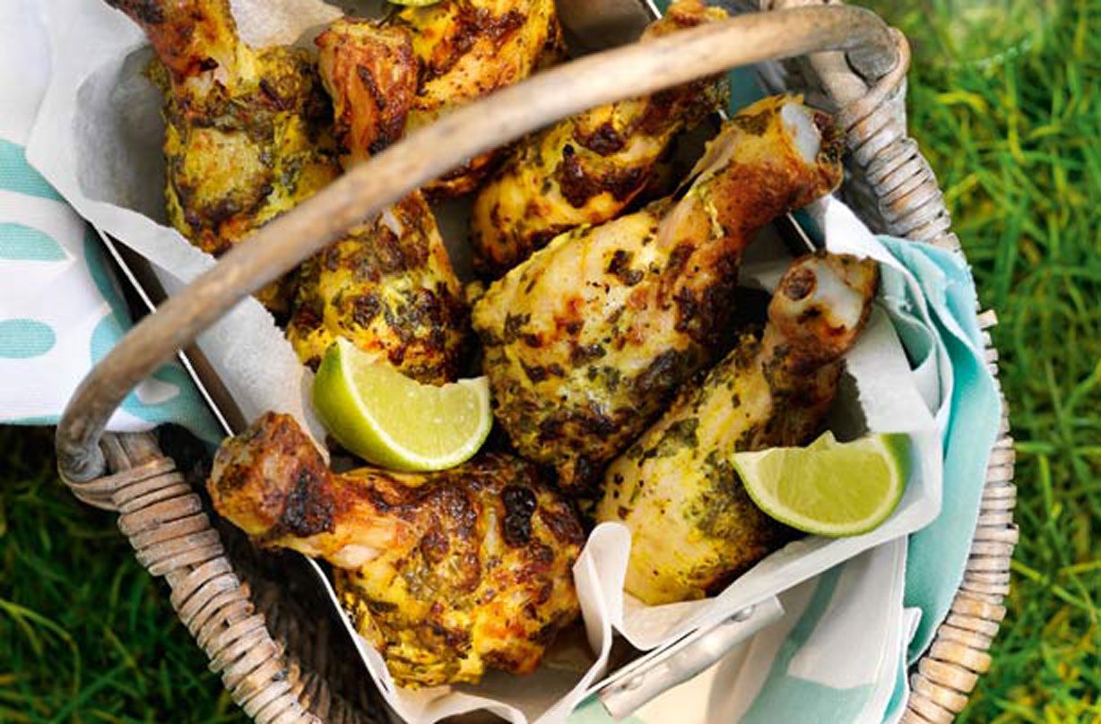 Green curry chicken drumsticks