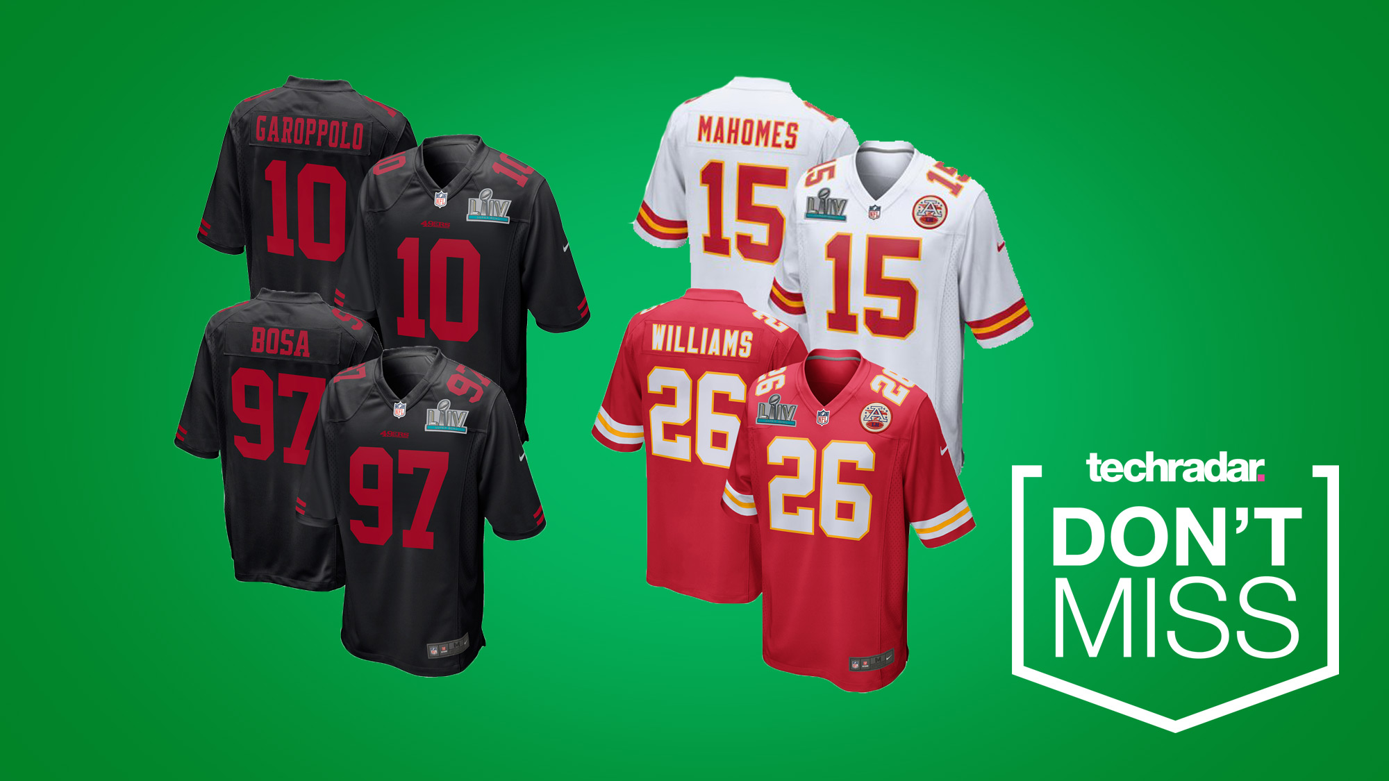 Onvermijdelijk Voorbijganger grond Super Bowl jerseys announced: where to buy Chiefs and 49ers jerseys this  weekend | TechRadar