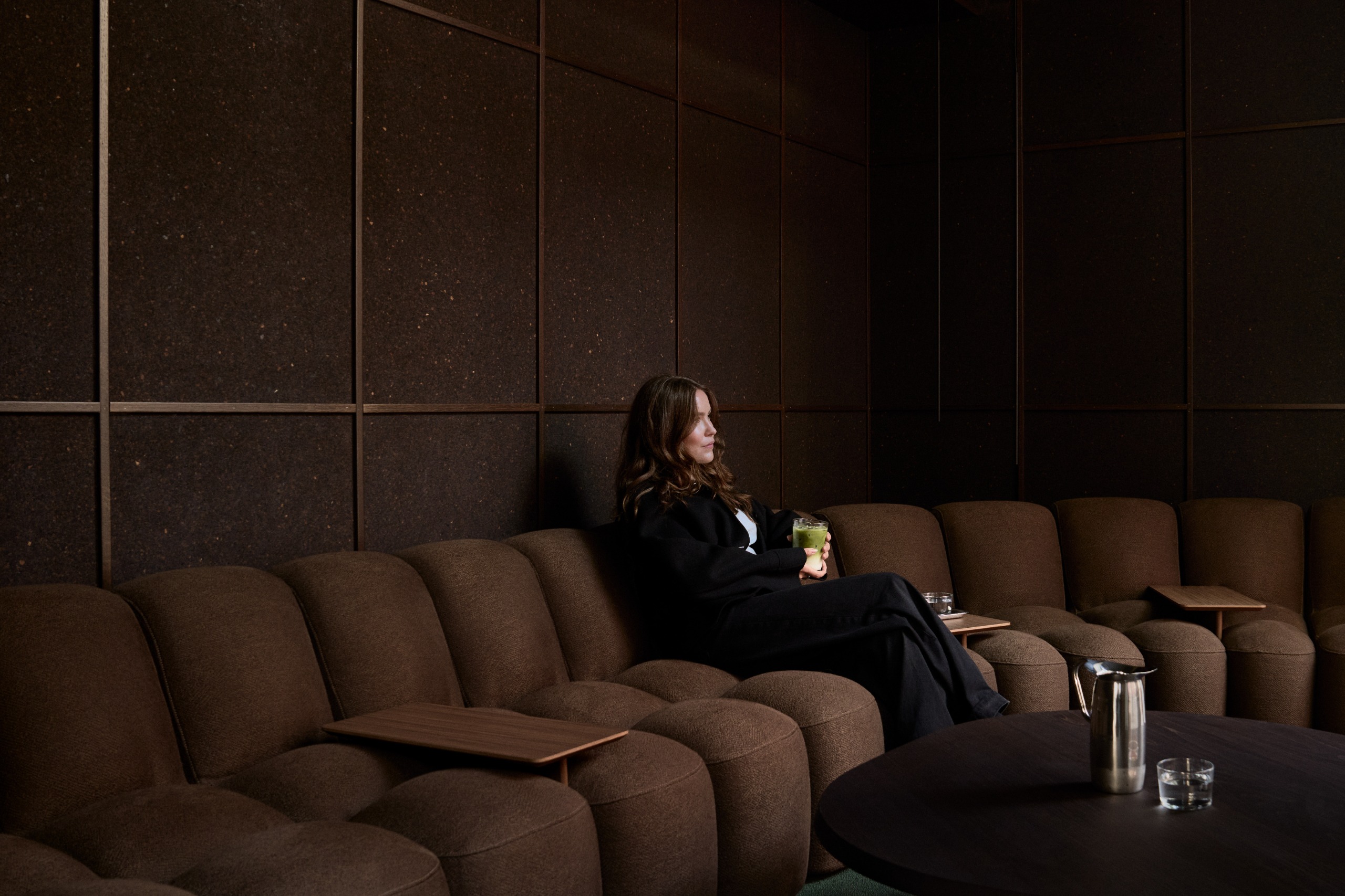 The interior uses Sn&amp;oslash;hetta&amp;rsquo;s own Array modular sofa