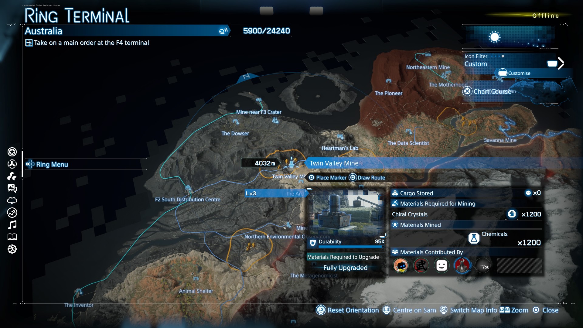 Location of the Death Stranding 2 Twin Valley Mine