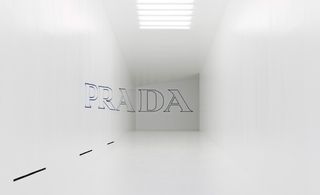 Prada and AMO collabration at Milan and paris fashion week venues ss 2013 menswear collections