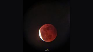 Total lunar eclipse photographed from the Philippines.