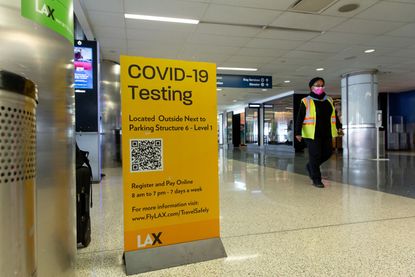 Airport COVID testing.