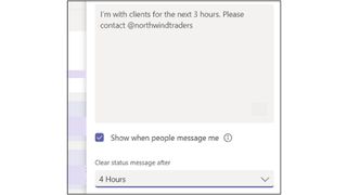 Microsoft Teams Status Message