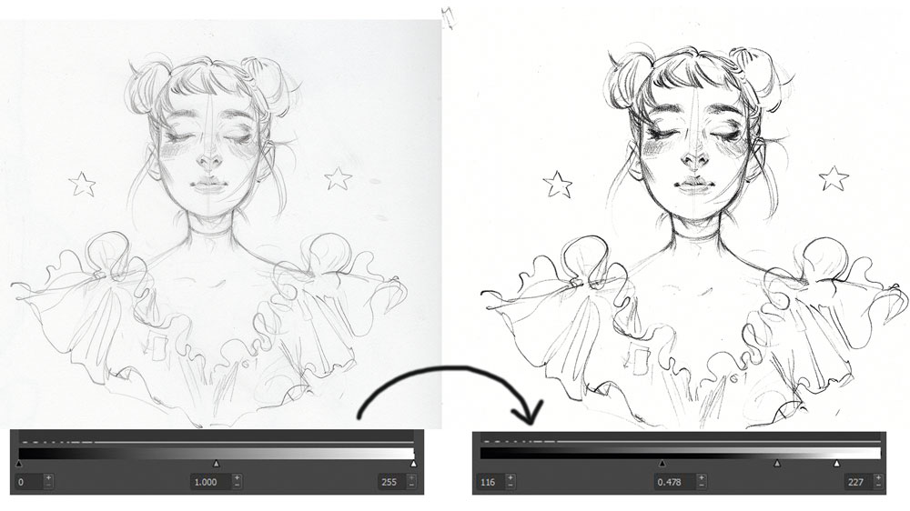 Krita tutorial: Tidy your sketches - Krita tutorials: Learn the basics