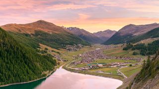 Livigno town and mountains