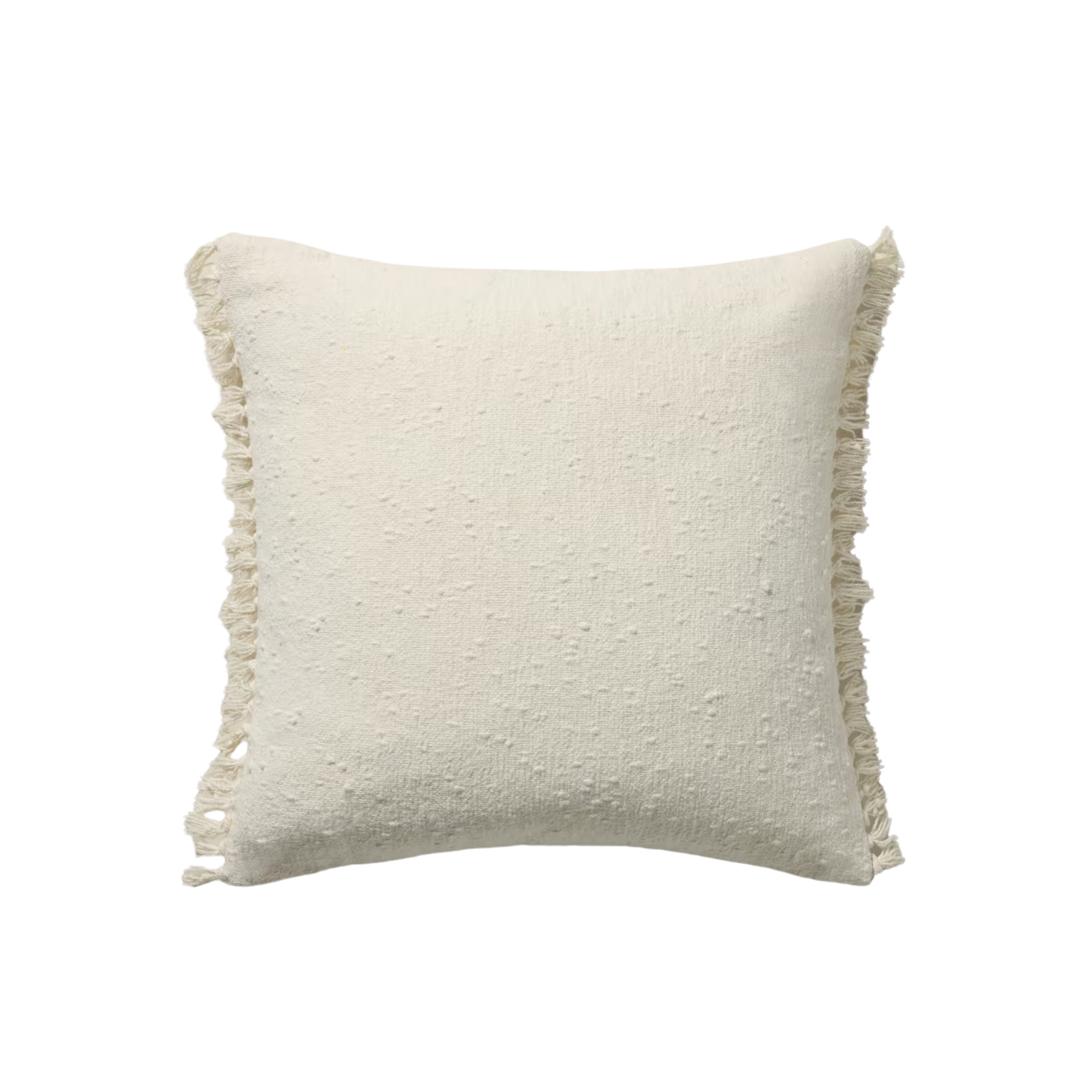 a white throw pillow