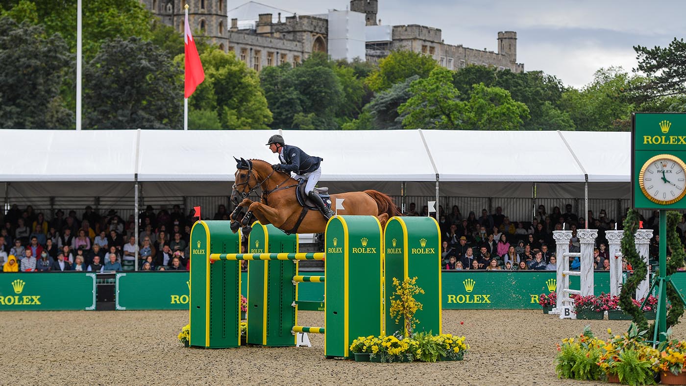 Royal Windsor Horse Show visitor guide Ben Maher riding Explosion W to win the CSI5* Rolex Grand Prix during the Royal Windsor Horse Show 2021: Royal Windsor Horse Show tickets