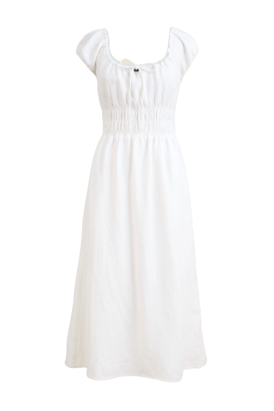 J.Crew, Cap-sleeve midi dress in linen