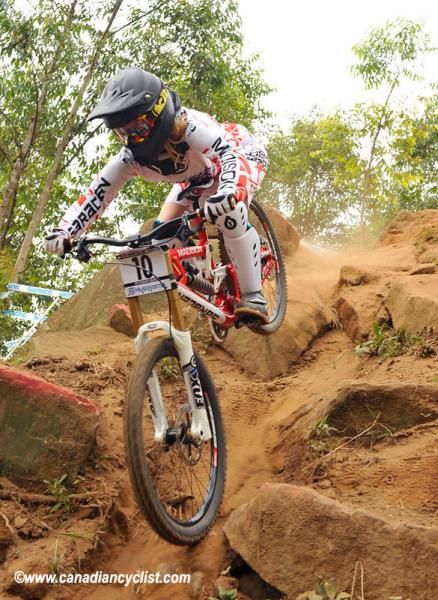 Manon Carpenter (Madison Saracen Downhill Team) was second in Pietermaritzburg, South Africa