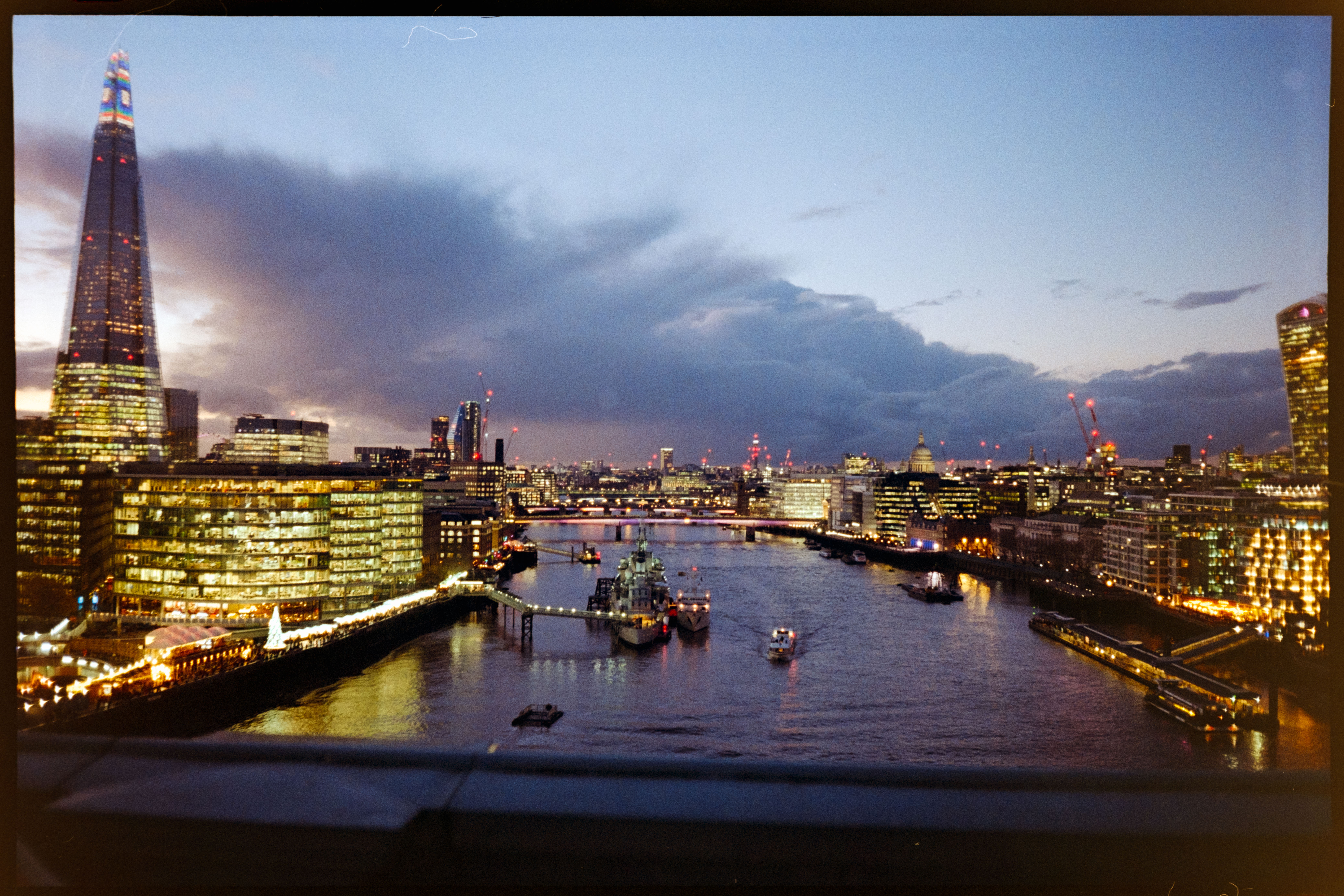 View over the other terms at night