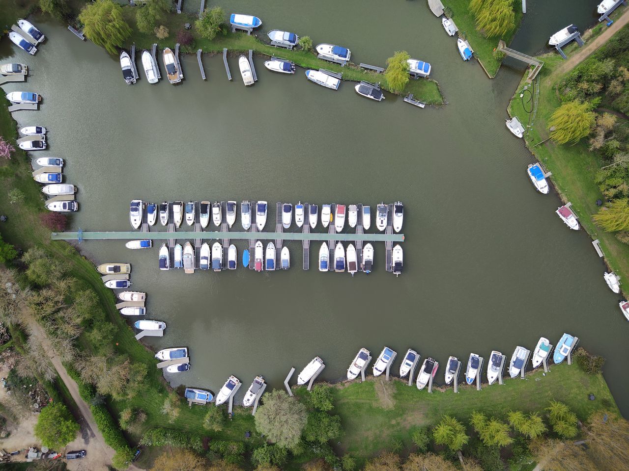 Photo of a boatyard taken with the Autel EVO Max 4T drone