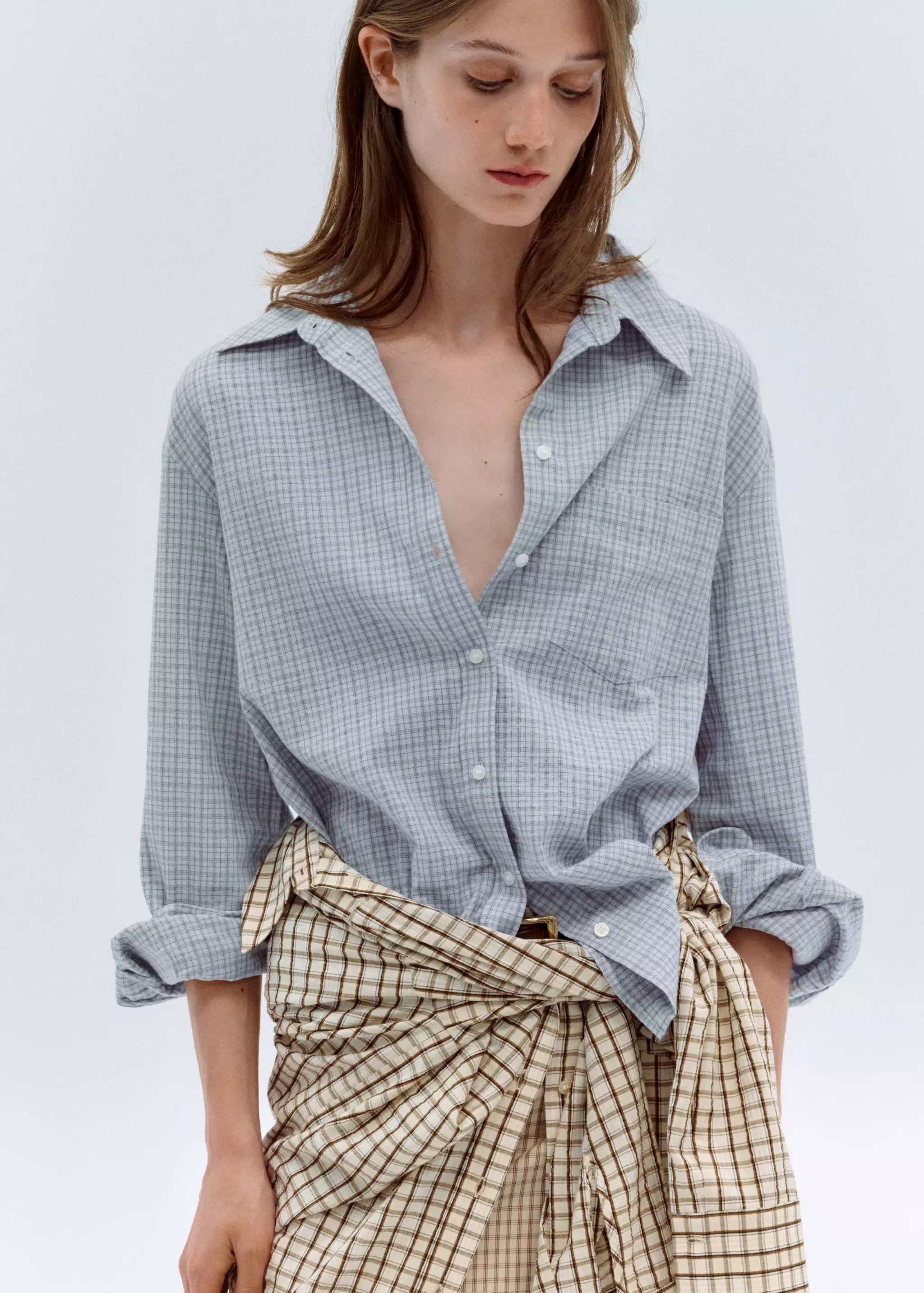 Check Cotton Shirt - Women | Mango Usa