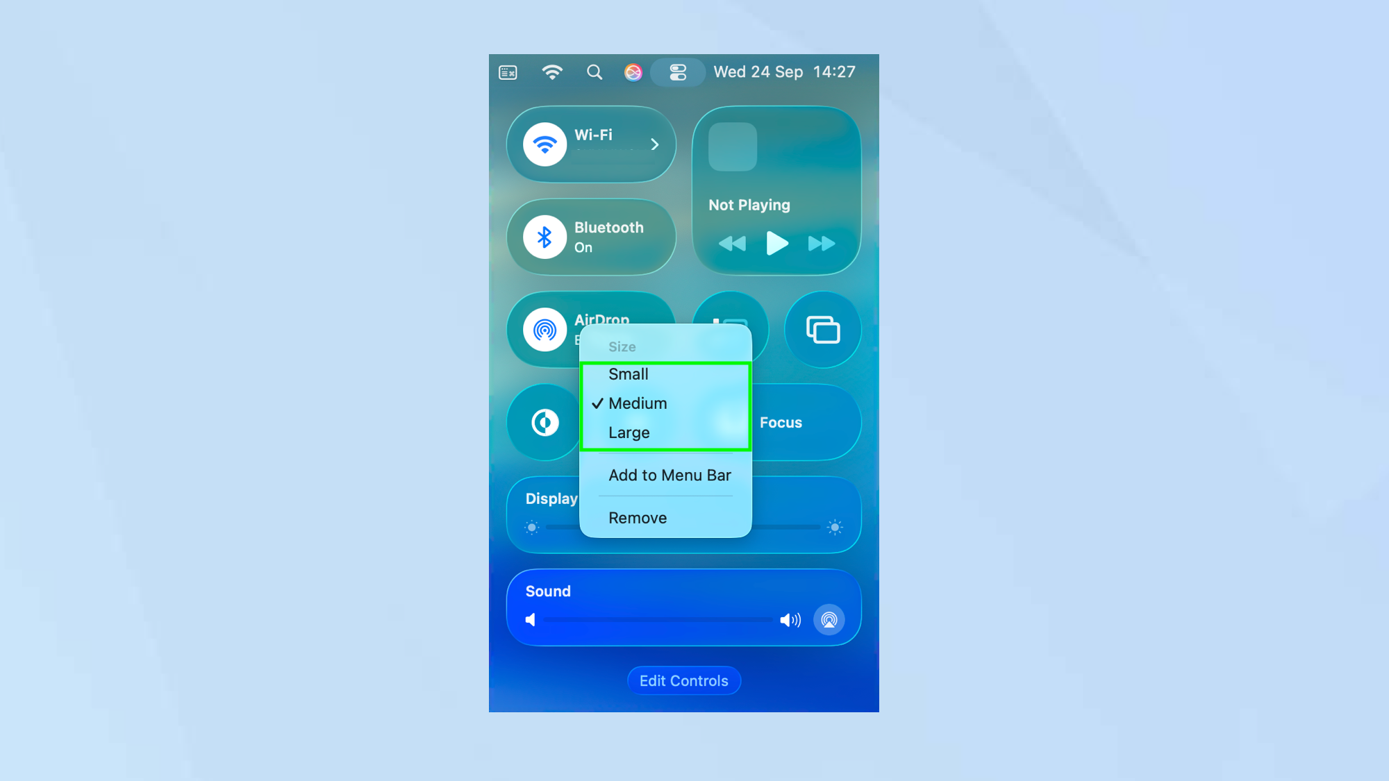 How to customize the Control Center in macOS Tahoe