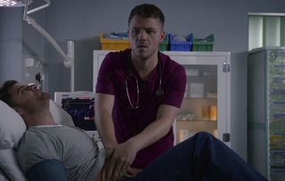 David Ames plays Dom in Holby City