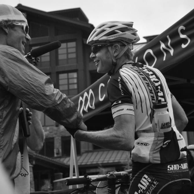 Alex Grant after his win at the Park City Point 2 Point