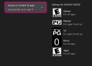 Xbox Family Settings Age Restrictions Young