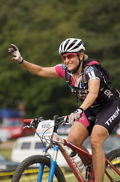 Cheryl Sornson (Trek / VW) celebrates