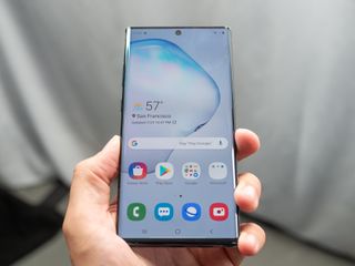 Samsung Galaxy Note 10 Plus in hand