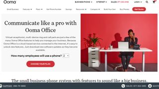 Ooma Office website screenshot