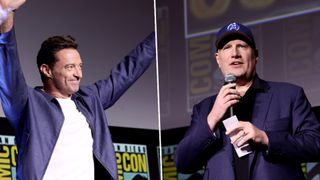 Hugh Jackman and Kevin Feige at San Diego Comic-Con