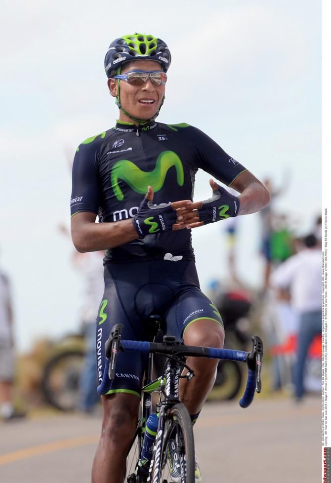 Quintana celebrates winning Stage 4