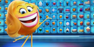 The Emoji Movie Smiler showing off the board