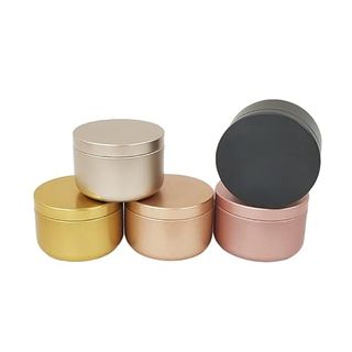 Sky-Town 12pcs Round Aluminum Storage Tin Box With Sealed Lid for Candle, Tea, Coffee, Food, Herb, Candy, Sugar, Etc-Mini Tin Box With Lid-Aluminum Boxes Jewelry Cardboard-Headphones Gift Box