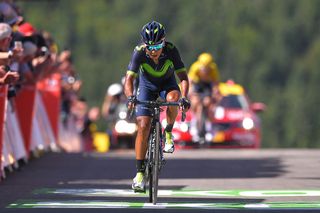Nairo Quintana (Movistar) struggled with the high pace