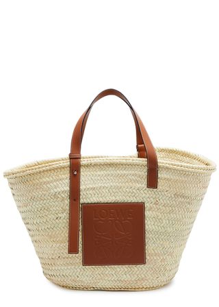 Large Sand Raffia Basket Bag
