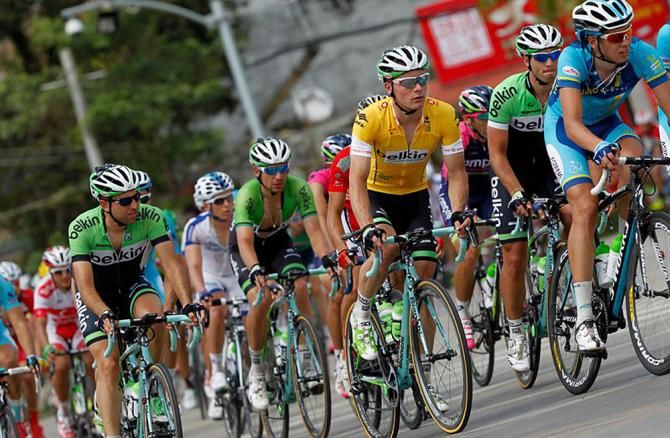 Stage 1 winner and overall leader Moreno Hofland (Belkin)