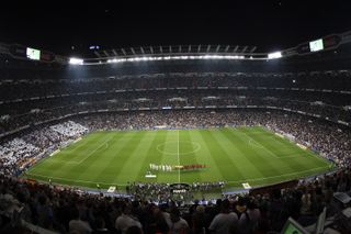 Real Madrid's Santiago Bernabeu stadium ahead of a match against Barcelona in April 2010.