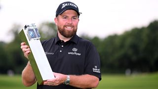 Shane Lowry with the trophy after winning the BMW PGA Championship at Wentworth