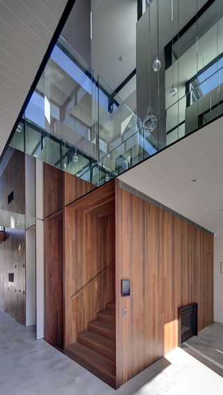 Grey ironbark, used for the staircase at the heart of the home