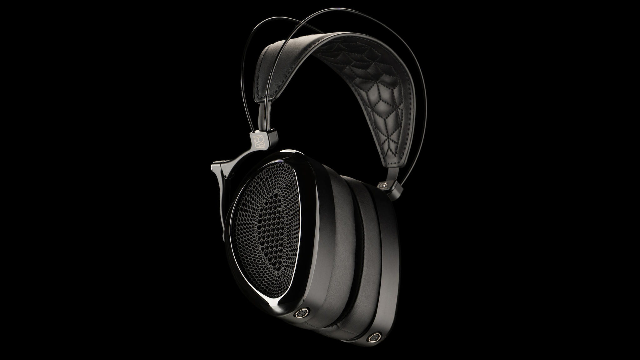 Dan Clark Audio Noire XO open-back headphones on a black background