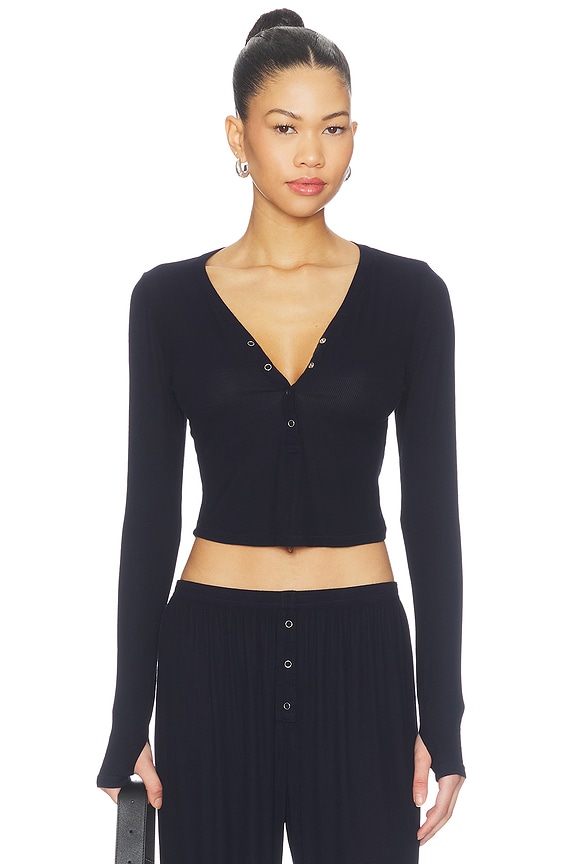 Fremont Deep V Snap Henley