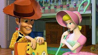 A scene with Woody and Bo Peep in Toy Story