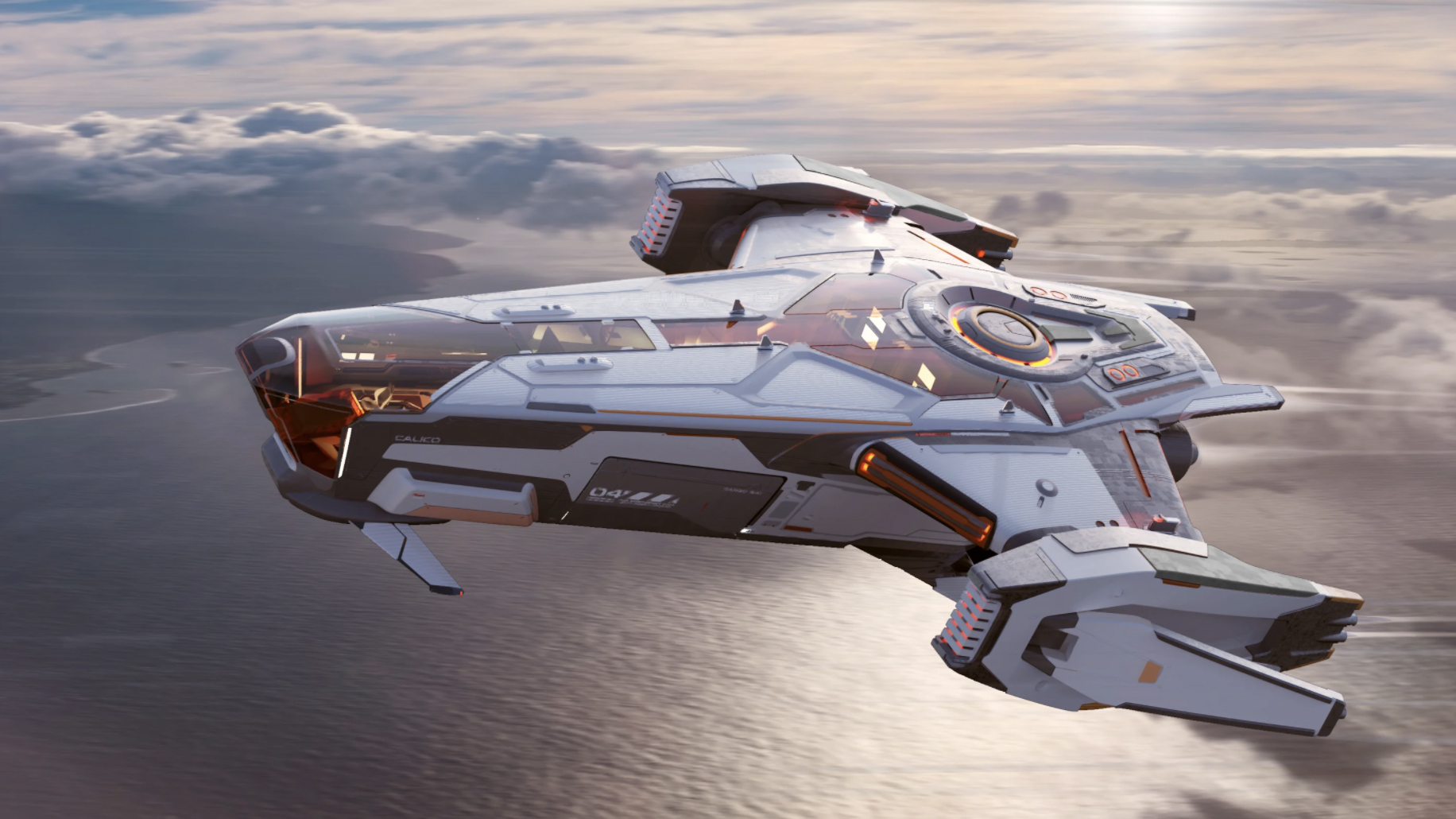 Best NFT games: a spaceship flies over an ocean